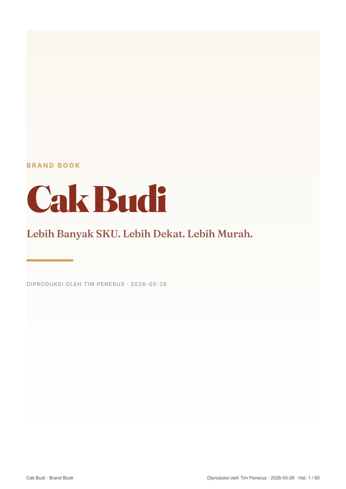Brand Book contoh: cover